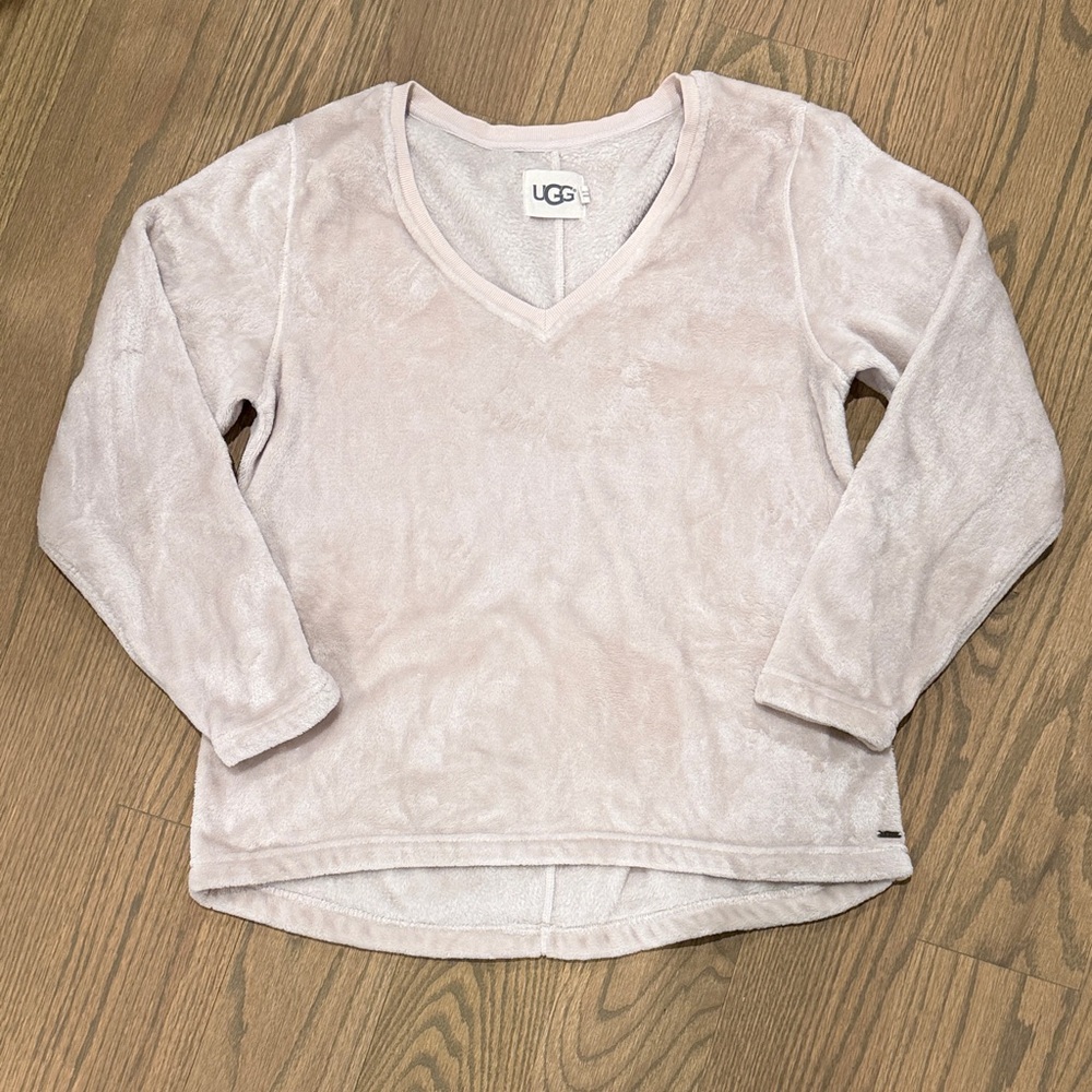 UGG Kids Cozy Cream V-Neck Sweater